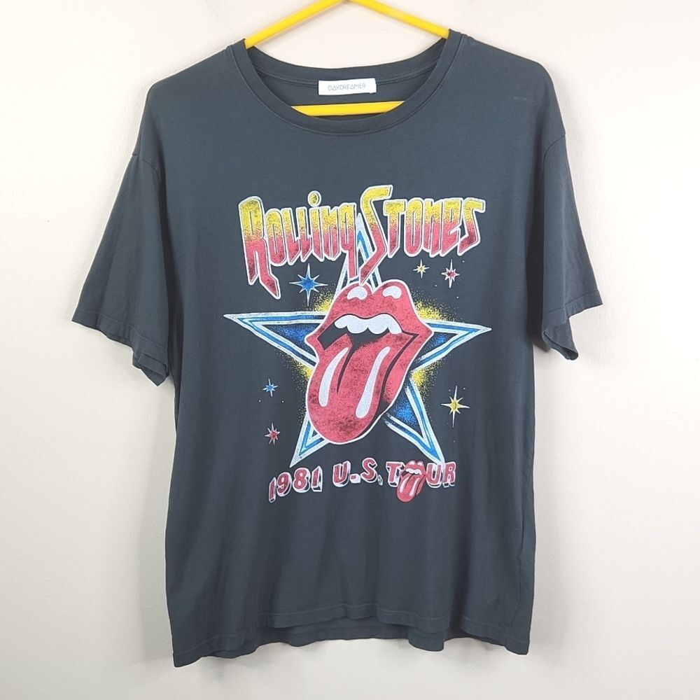 Daydreamer Rolling Stones 1981 U.S. Tour Short Sleeve Frontside Graphic Tee M
